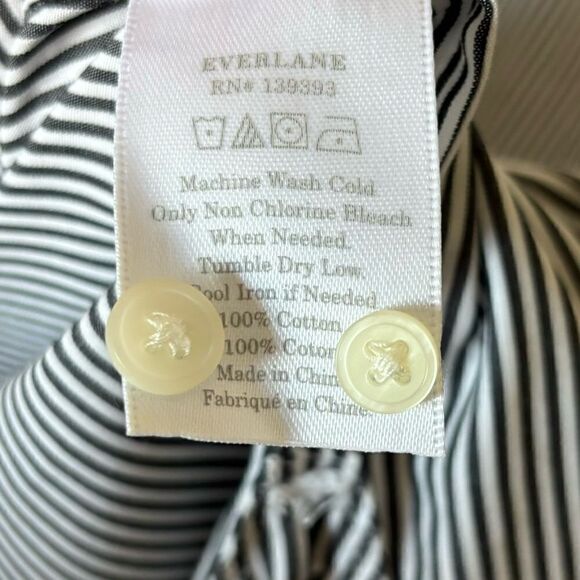 Everlane Shirt Midi Blue White Dress Long Sleeve Stripe Size XS - Picture 9 of 9